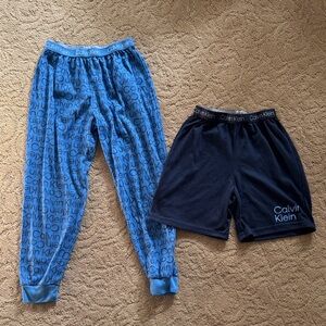 Calvin Klein Logo Print Blue Lounge Set